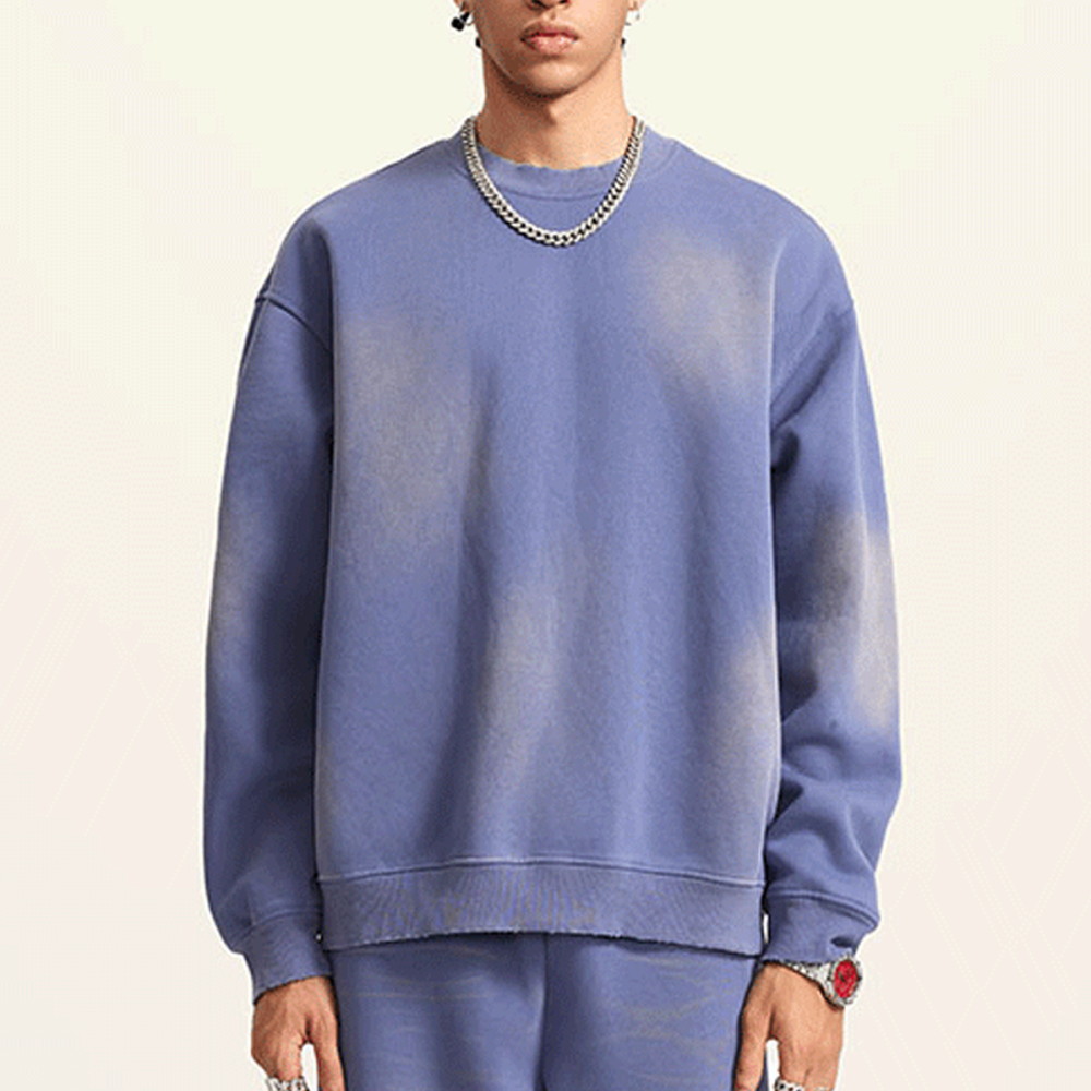 disciple — of The Way Round Neck Washed Distressed Ombre Heavyweight Sweatshirt(440GSM)